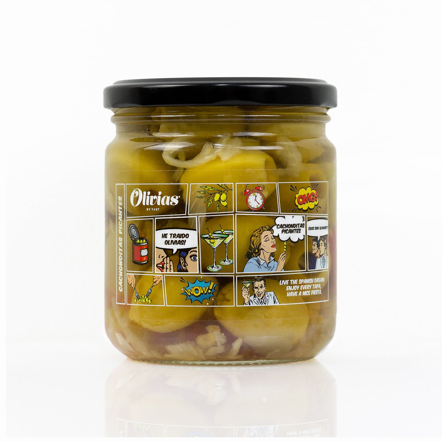 Pack 6 Tarros Olivias 'Cachondita Sabrosita Picante' 370 gr