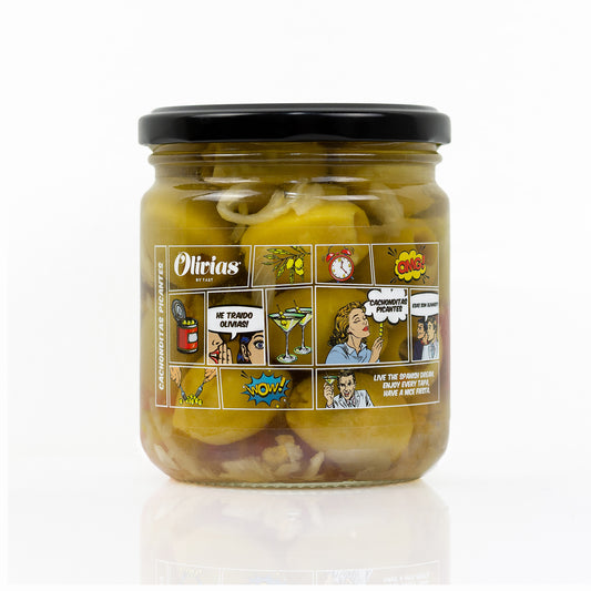 Pack 6 Tarros Olivias 'Cachondita Sabrosita Picante' 370 gr